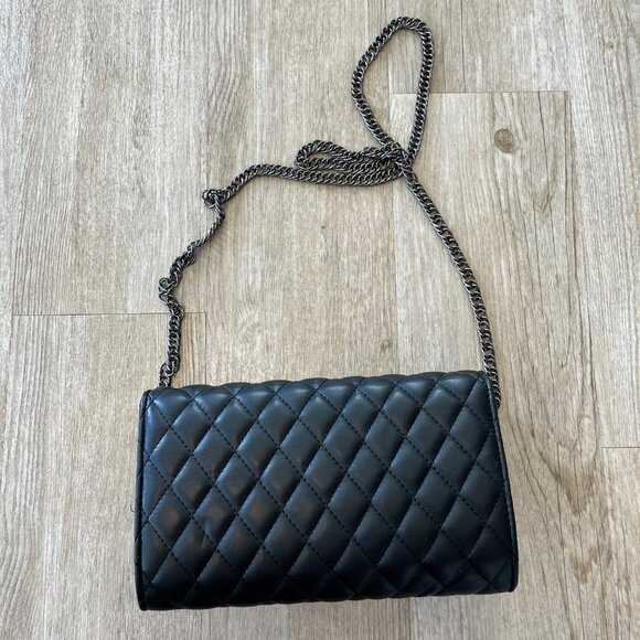 Womens Black Quilted Purse - Picture 9 of 10